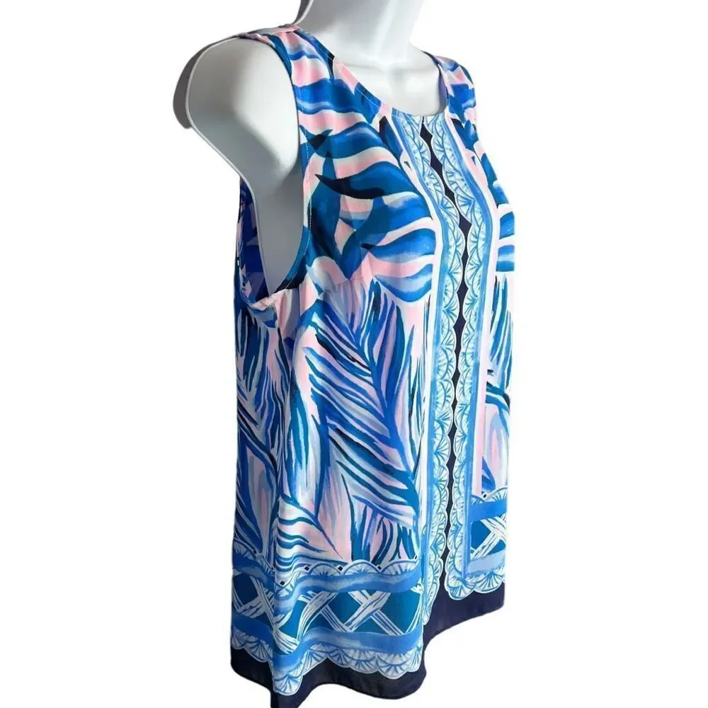 Lilly Pulitzer Tops Lilly Pulitzer Iona Top Pink Tropics Heat Wave Women’s M - Picture 2 of 12